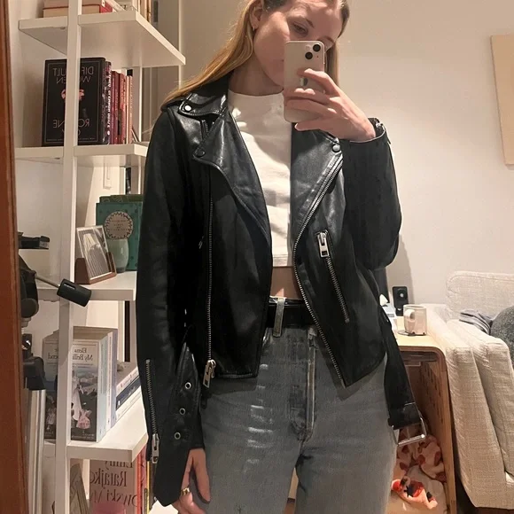 All Saints Balfern Leather Biker Jacket